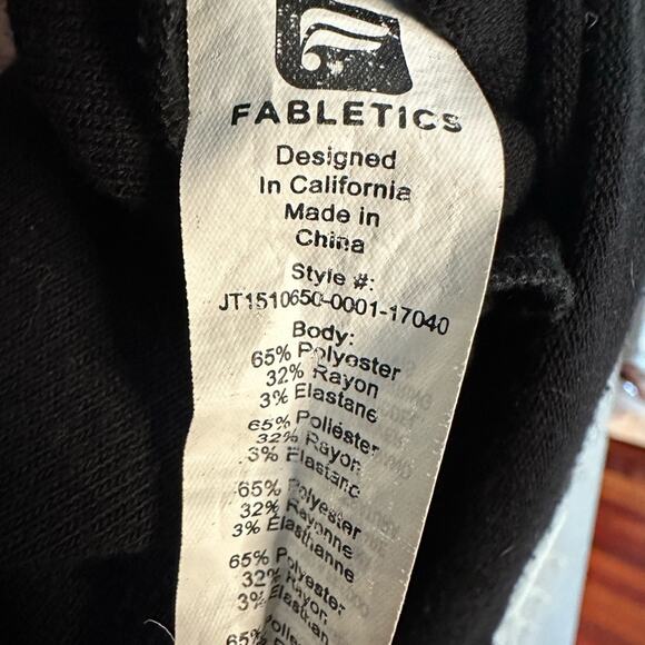 Fabletics Black Andrea Wrap Cardigan Sweater Athleisure Rayon Stretch Loungewear - Picture 8 of 8